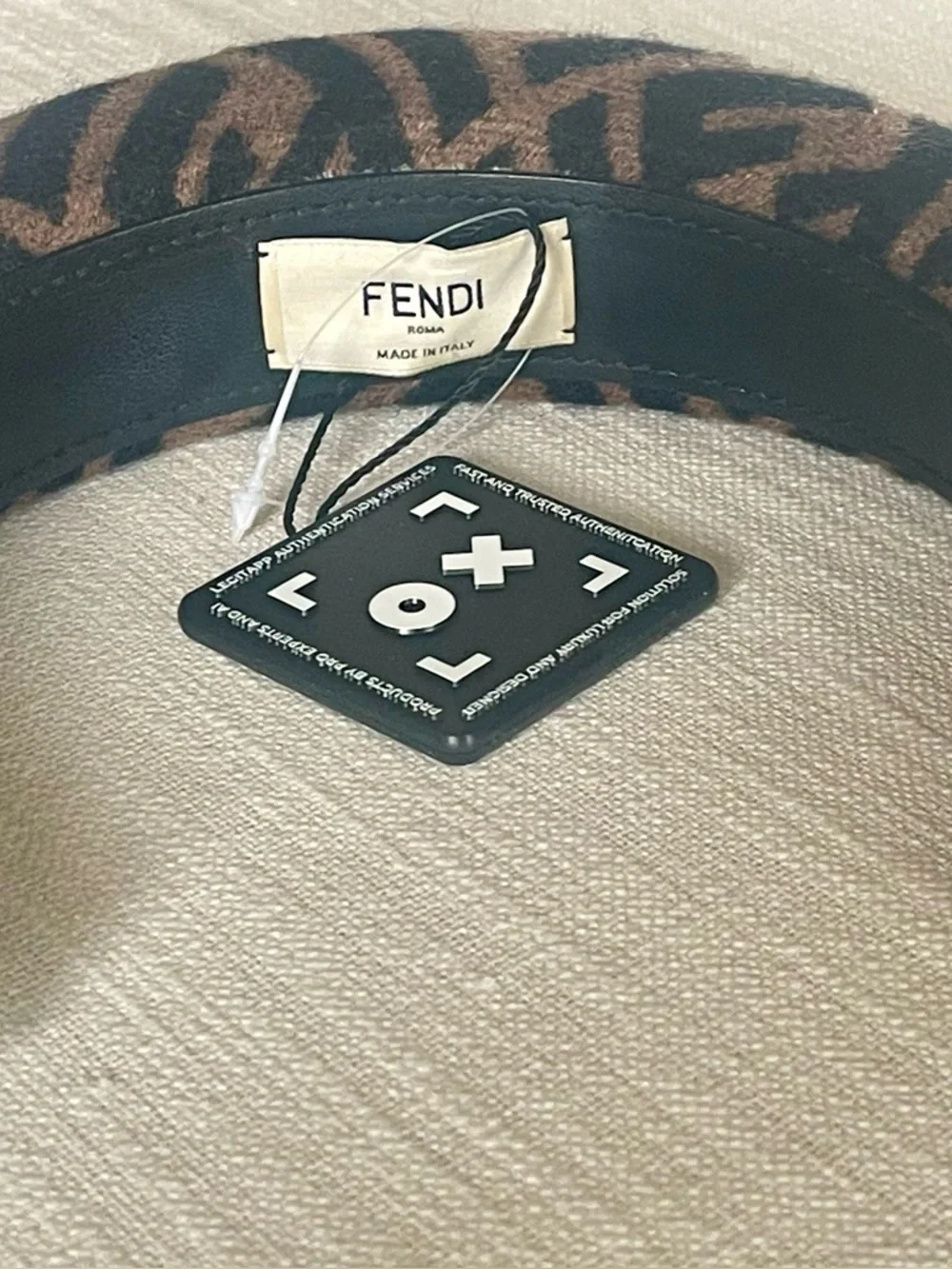NWOT FENDI ICONIC FF ZUCCA LOGO PATTERN HEADBAND - Picture 7 of 9